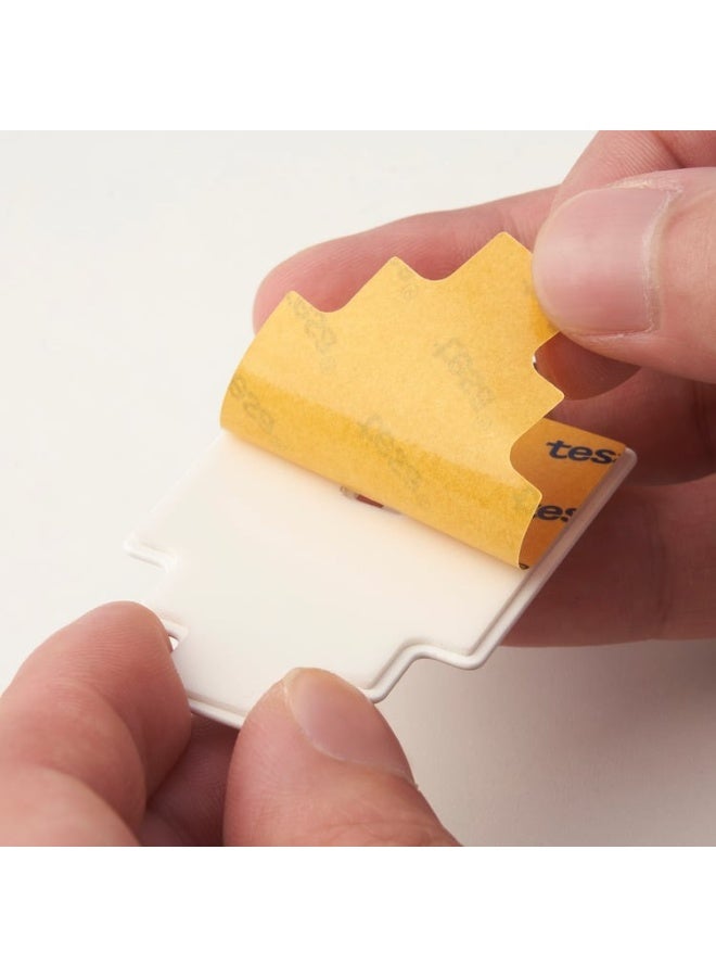 أيكيا عبوة من قطعتين خطافات لاصقة على شكل منزل لتعليق المناشف، أدوات المطبخ، المفاتيح، الحقائب، والاكسسوارات الخفيفة، سهلة التركيب بدون حفر، يمكن تخصيصها للكتابة أو الزخرفة، مناسبة لتنظيم الحمام والمطبخ والمنزل، مصنوعة من فولاذ متين مع طلاء بودري، لاصقة قوية -أبيض - Image 3